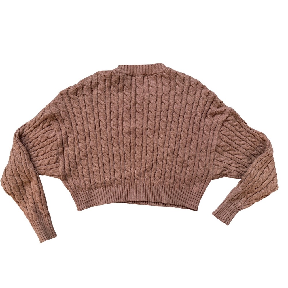 Altar'd State Cable Knit Sweater Womens S Cropped Boho Cottagecore